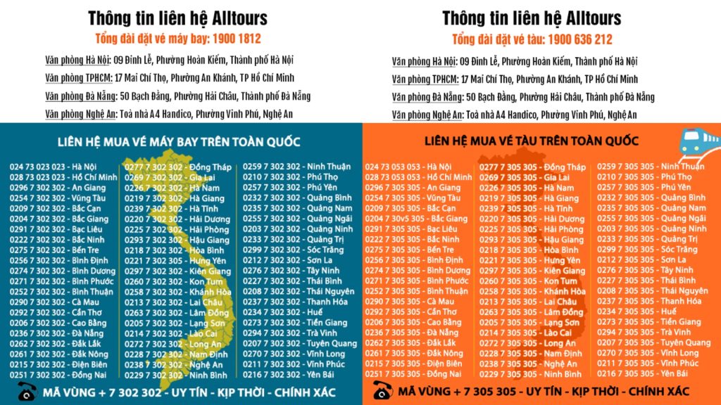 ALLTOURS nationwide airline and train ticket agency contact information
