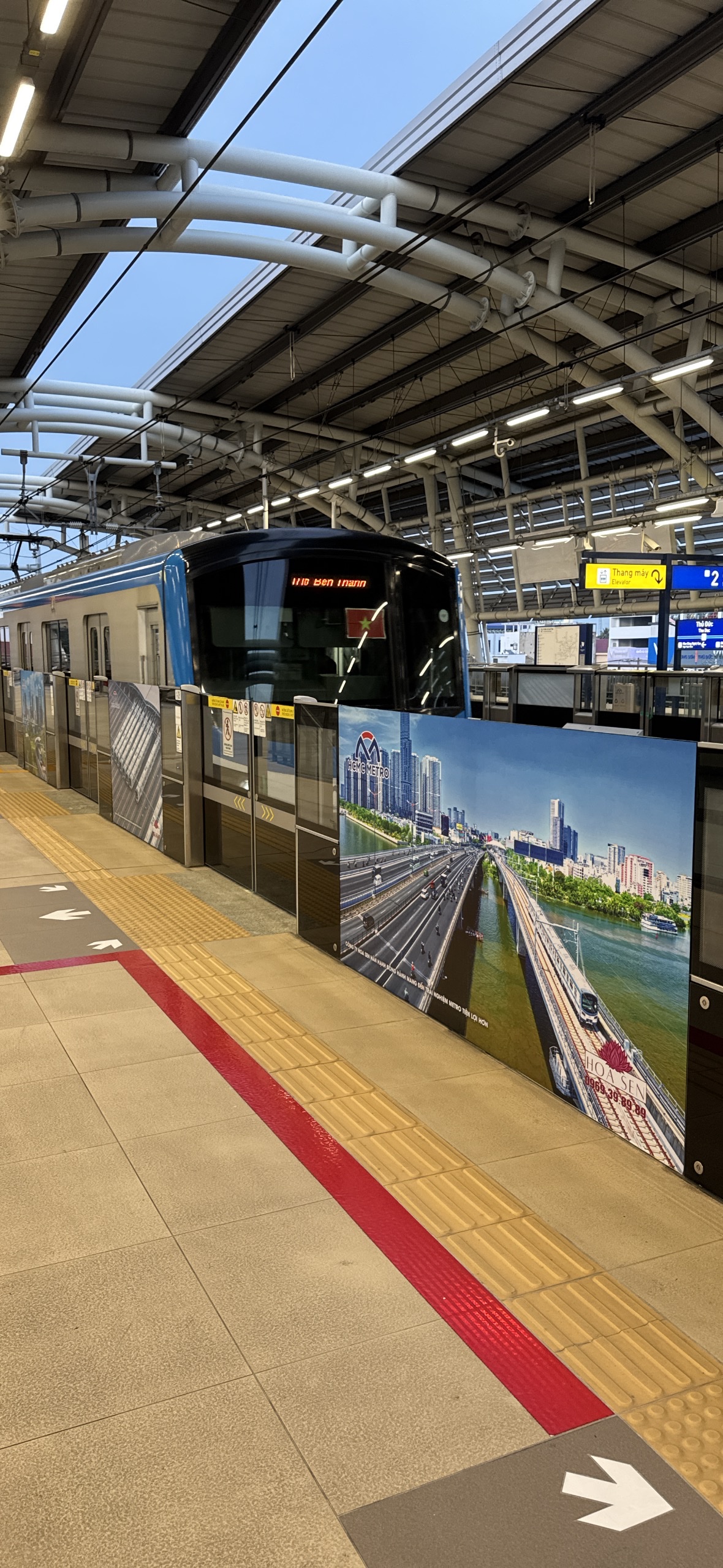 Metro train to Ben Thanh Station