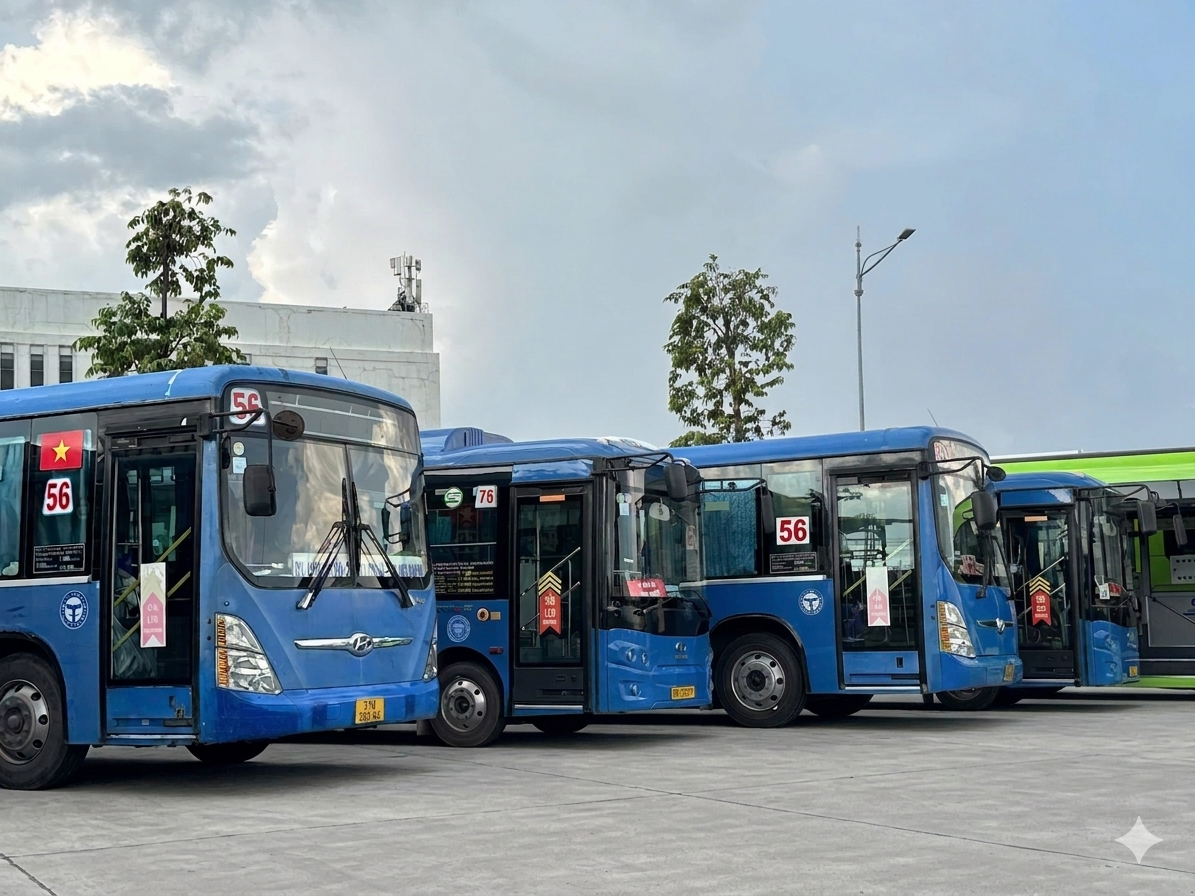 Bus route 56 at New Mien Dong Bus Station terminal stop