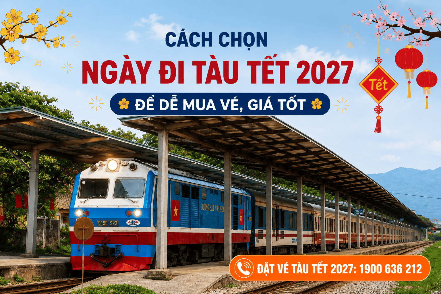 Chọn ngày đi tàu Tết 2027 phù hợp giúp hành khách chủ động hơn cho hành trình về quê