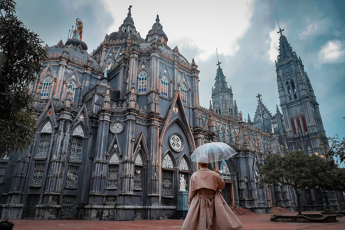 Ancient cathedral architecture in Nam Dinh